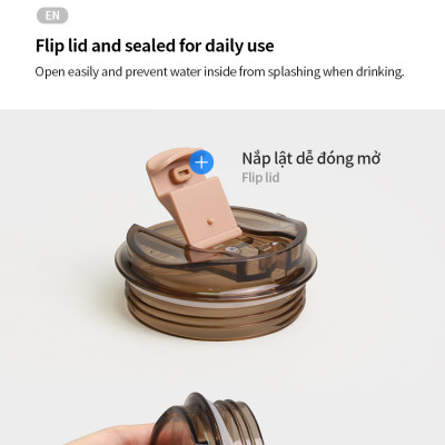 Ly giữ nhiệt 500ml LocknLock LHC4357 Metro Cafe Tumbler, Hàng chính hãng, Thép 304 không gỉ, có dây đeo tay - JoyMall