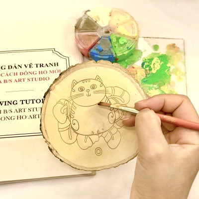 Bộ tập vẽ, tô màu và Sáng tạo cùng nghệ thuật Đông Hồ - Bộ họa cụ của họa sĩ chuyên nghiệp