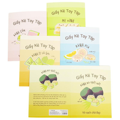 Giấy Kê Tay Tập Bánh Việt - The Sun - Bánh Pía - Màu Xanh Dương