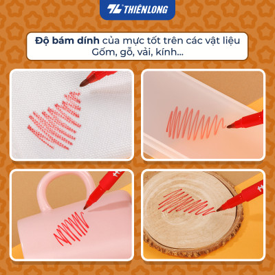 Combo 10 Bút lông dầu Hoshi Thiên Long PM-019/HS - Công nghệ Nhật Bản