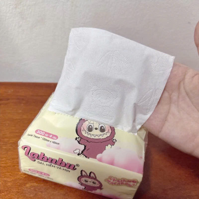 Sản phẩm phụ kiện phòng ăn -Combo 10 bịch giấy ănLabubu 300 tờ  - 4 lớp / 1 gói siêu mềm mại siêu dai tiết kiệm và an toàn