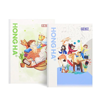 Vở kẻ ngang Hồng Hà 80 trang - Gáy vuông ép keo - GenZ 1099 định lượng 58 gm2 (Giấy mỏng) độ sáng 90-92 ISO Khổ vở 180 x 252 mm (Giao bìa ngẫu nhiên)