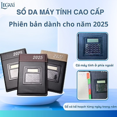 [SỔ TAY DA KÈM MÁY TÍNH] Sổ Da Doanh Nhân Cao Cấp Kèm Máy Tính Dành Riêng Để Lập Kế Hoạch Cho Năm 2025