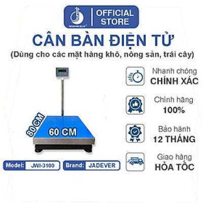 Cân Bàn Điện Tử JWI-3100 - Mặt Bàn Cân 600x800MM