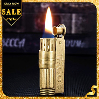 Vỏ Hột Quẹt Bật Lửa Xăng Đá Imco 6700A Bằng Đồng Thiết Kế Nhỏ Gọn Đẹp Độc Lạ - Dùng Xăng Bấc Đá Cao Cấp