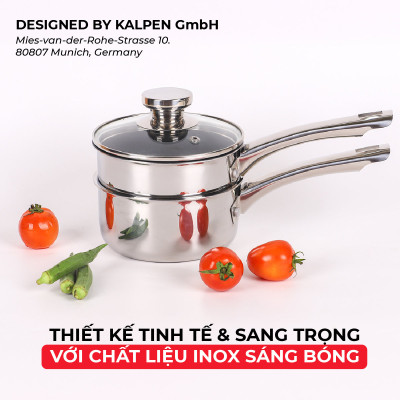 Bộ Nồi Chảo Inox 3 Lớp Liền Khối Kalpen Baby BB14 size 14cm