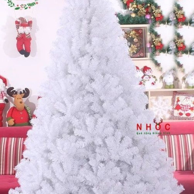 Cây thông noel màu trắng cao 150cm - Tán dày và đẹp, cây thông chắc chắn và dể tháo lắp