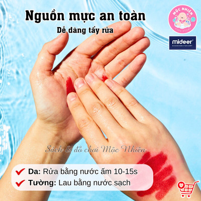 Bút Lông Màu Nước Round-tip Washable Marker, Bút Chấm Màu Đồ Dùng Học Tập Cho Bé - Mideer