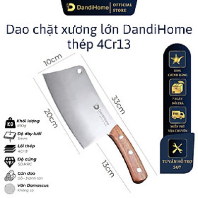 Dao chặt nhẹ nhà bếp DandiHome chất liệu thép cao cấp, sắc bén, đa năng
