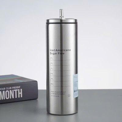 Ly Giữ Nhiệt 600ml Inox 304 Đúc Liền Khối Cao Cấp, Có Nắp Đậy Kèm Ống Hút - HÀNG CHÍNH HÃNG MINIIN