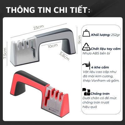 Dụng cụ mài dao kéo đa năng 4 trong 1 DandiHome