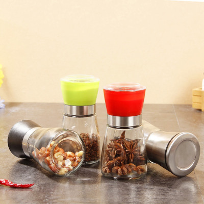 Lọ Xay Tiêu Cầm Tay Siêu Nhanh Bằng Thủy Tinh Dày Dặn Có Nắp Đậy - Hàng Cao Cấp