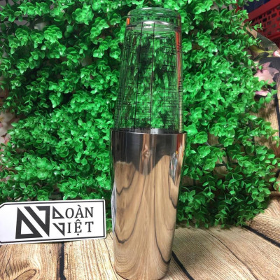 Bình Lắc Cocktail 2 Mảnh - Bình Lắc Boston (1 Thủy Tinh và 1 Inox) - Dụng Cụ Pha Chế, Dụng Cụ Quầy Bar. Chuyên phục vụ S