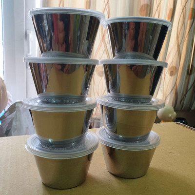 Bộ 20 Khuôn Làm Bánh Inox 304 Có Nắp ( 7cm ) Làm Bánh Flan , Rau Câu , Cupcake, Làm Đá Không Gỉ