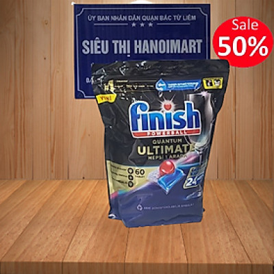 Viên rửa bát Finish All in 1 max 0% Eco 40 viên - 10 chức năng