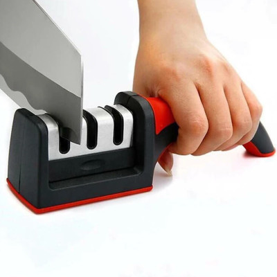 Dụng cụ mài dao kéo KGZ08 đa năng cực sắc bén dễ sử dụng, tốc độ nhanh tiện lợi (màu ngẫu nhiên) 3rãnh- Hàng chính hãng