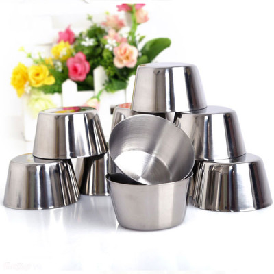 Bộ 20 Khuôn Làm Bánh Inox 304 Có Nắp ( 7cm ) Làm Bánh Flan , Rau Câu , Cupcake, Làm Đá Không Gỉ