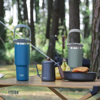 Cốc giữ nhiệt TYESO TS-8828 dung tích 900ml, bằng thép không gỉ 304, Chống tràn & Giữ nhiệt 12 tiếng