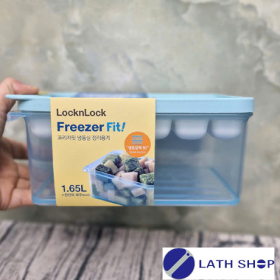 Hộp Bảo Quản Thực Phẩm, Trữ Đông LocknLock HFL104D18 Kèm Khay Đá 18 Viên Sản Xuất Hàn Quốc -1.65L