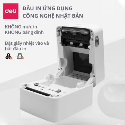Máy In Nhiệt Deli Cao Cấp Chính Hãng - In Đơn Hàng, Hóa Đơn, Bill TMĐT - Kết Nối USB - DL-720C