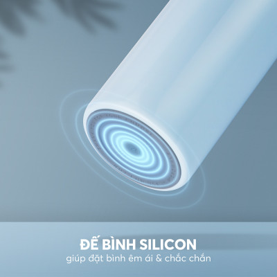 Bình giữ nhiệt inox 304 Elmich EL8328 480ml, Hàng chính hãng, nắp tích hợp làm cốc uống, đế silicone chống trượt - JoyMall