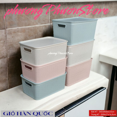 COMBO BỘ GIỎ CÓ NẮP ĐẬY CAO CẤP NHIỀU SIZE & MÀU ĐẸP BỘ RỔ GIỎ CÓ NÁP ĐẬY PHONG CÁCH HÀN QUỐC & NHẬT BẢN TUYỆT ĐẸP (MH 37&38)