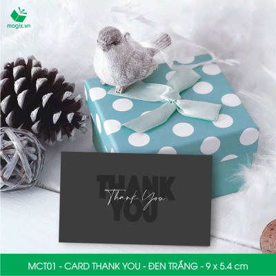 MCT01 - 9x5.4 cm - 50 Card Thank you, Thiệp cảm ơn khách hàng, card cám ơn cứng cáp sang trọng