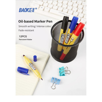 Bút Marker ,Bút Đánh Dấu Kho Nhanh,3 Mực Đen/Xanh/Dỏ ,thiết kế 2 đầu cho vận chuyển -BAOKE/MP2908