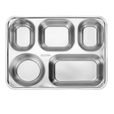 Khay Đựng Cơm Inox Cao Cấp 5 Ngăn Sâu Lòng Hàn Quốc, Khay Đựng Cơm Văn Phòng, Xí Nghiệp Đảm Bảo Vệ Sinh - HÀNG CHÍNH HÃNG MINIIN