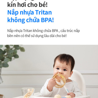 Bộ 3 hộp thủy tinh đựng thực phẩm cho bé LocknLock Baby Food container LLG542S3IVY - 280ml, Nắp vặn chống tràn, chất liệu không BPA an toàn cho trẻ em, có vạch chia - Hàng chính hãng