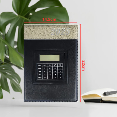 [SỔ TAY DA KÈM MÁY TÍNH] Sổ Da Doanh Nhân Cao Cấp Kèm Máy Tính Dành Riêng Để Lập Kế Hoạch Cho Năm 2025