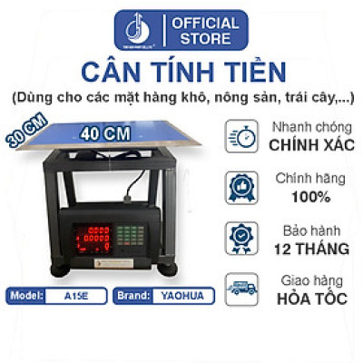 Cân Điện Tử Tính Tiền A15E - Mặt Bàn Cân 300X400MM