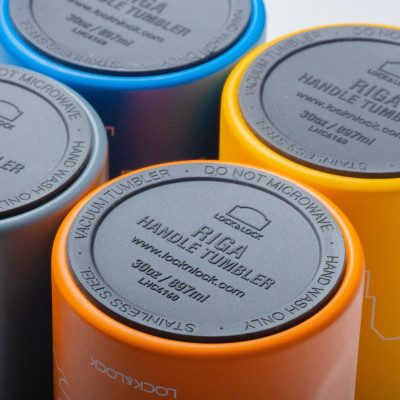 Bình giữ nhiệt LocknLock Riga Tumbler Vietnam Edition màu Hồng tím - Hoa sen LHC4160VOL 897ml, Hàng chính hãng, có quai xách dễ dàng mang đi - JoyMall