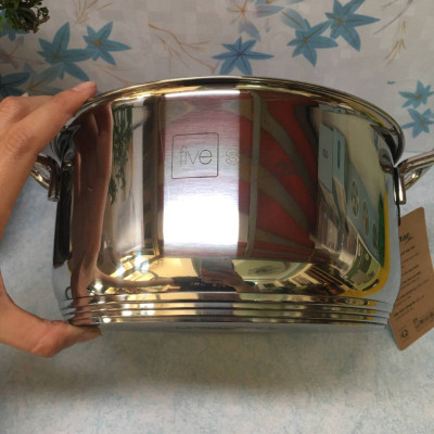 Nồi inox 304 5 đáy nắp kính Fivestar 24cm - Hàng chính hãng