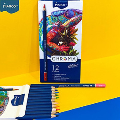 Bộ chì màu cao cấp Marco Chroma Công nghệ glide  12, 24, 36, 48, 72 ,100 Màu