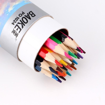 BAOKE PO1012 Hộp Bút Chì Màu Gỗ Cao Cấp(có kèm chuốt gọt),12/24/36/48 Màu