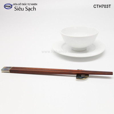 Đũa gỗ Trắc đầu ốc Bào Ngư nhập khẩu Úc (Hộp 10 Đôi) CTH703TV - Tặng kèm hộp đẹp làm quà biếu - Đũa siêu sạch