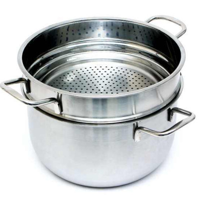 Bộ Nồi Luộc Gà Kèm Xửng Hấp Inox Size 32cm Dùng Mọi Bếp - Hàng Chính Hãng