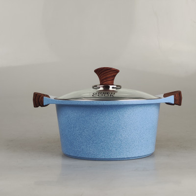 Nồi quánh đúc men đá Sapphire Greencook GCS09 sử dụng được bếp ga, bếp hồng ngoại, bếp từ...KHÔNG KÉN BẾP-Hàng chính hãng