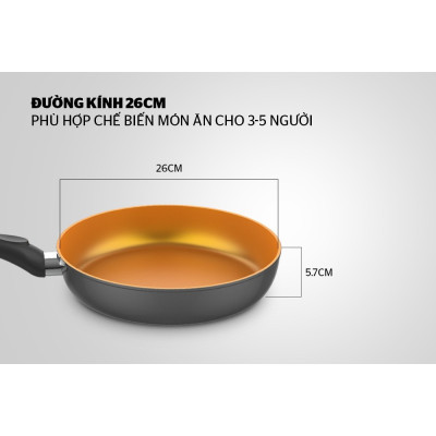 CHẢO CHỐNG DÍNH ĐÁY TỪ SUNHOUSE MAMA SHG1126MCB - Hàng chính hãng