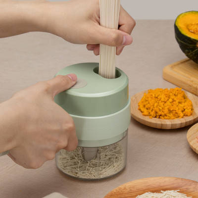 Máy Cắt Lát Xay Rau Củ Cầm Tay Cao Cấp 2in1 - Máy Thái Rau Củ Đa Năng - Máy Xay Tỏi Ớt - Máy Thái Lát Rau Củ Thực Phẩm Máy Xay Cầm Tay Sạc Điện