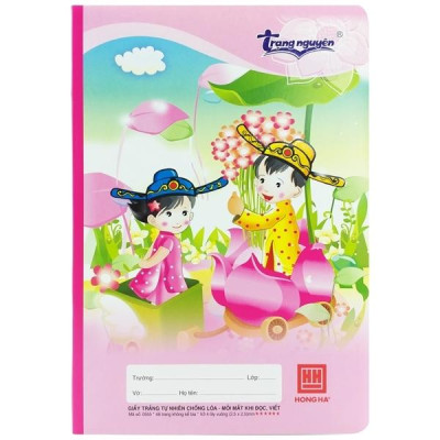 Combo 5 Vở School Trạng Nguyên - 4 Ô Ly 48 Trang - Hồng Hà 0555 (Mẫu Màu Giao Ngẫu Nhiên)