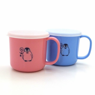 Combo 03 Cốc nhựa uống nước Nakaya 200ml có nắp silicon mềm - Nội địa Nhật Bản