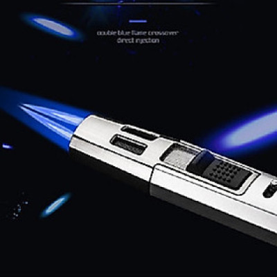 Vỏ Hộp Quẹt Bật Lửa Khò 2 Tia BCZ 450-1 Thiết Kế Đẹp Độc Lạ Lửa Khò Mạnh Mẽ - Dùng Gas Cao Cấp ( Giao Màu ngẫu Nhiên )