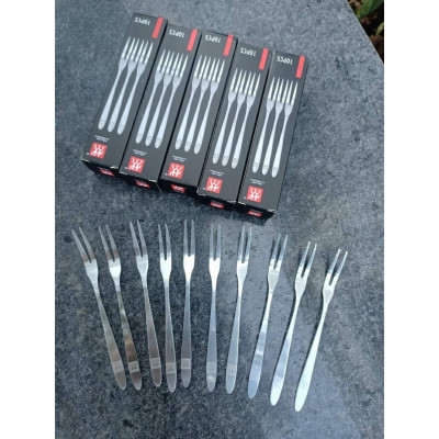 Bộ 10 Nĩa Hoa Quả Inox Cao Cấp Loại Đầu 2 Răng - Nĩa Ăn Trái Cây Đồ Tráng Miệng Cao Cấp - Hàng Loại 1 - Chính Hãng MINIIN