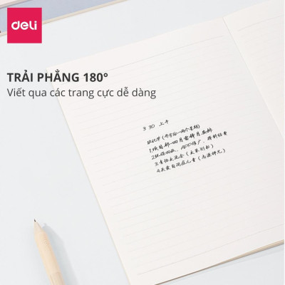 Sổ Tay Ghi Chép Dán Gáy Kẻ Ngang 80 Trang Khổ A5 B5 Vintage Cao Cấp Nusign Deli - Màu Pastel Làm Sổ Planner Sổ Kế Hoạch Phù Hợp Học Sinh Văn Phòng - NS284 NS285