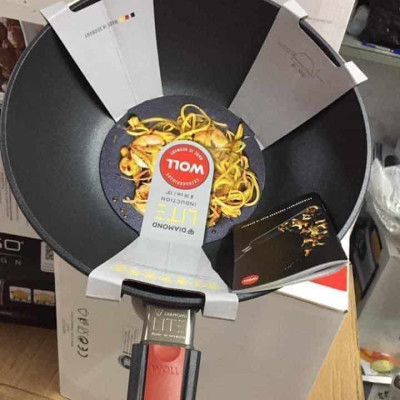 Chảo sâu lòng Woll Diamond Lite Wok and Stir Fry Pans 26 cm Made in Germany, Hàng Chính Hãng