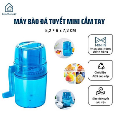 Máy bào đá tuyết mini cầm tay, Máy xay đá bào bằng tay 2 lưỡi bào đá tuyết cực mịn - Chính hãng MINIIN 