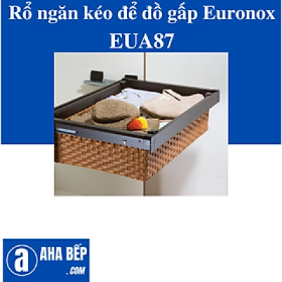RỔ NGĂN KÉO ĐỂ ĐỒ GẤP GIẢ MÂY MÀU CÀ PHÊ EURONOX EUA87 - HÀNG CHÍNH HÃNG