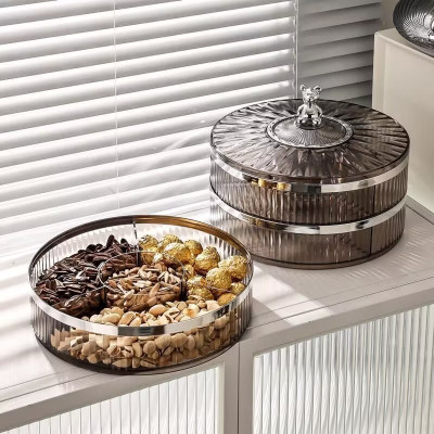 Khay mứt tết gấu bearbrick nhựa acylic trong suốt phong cách bắc âu - khay mứt 2 tầng - HÀNG CHÍNH HÃNG MINIIN